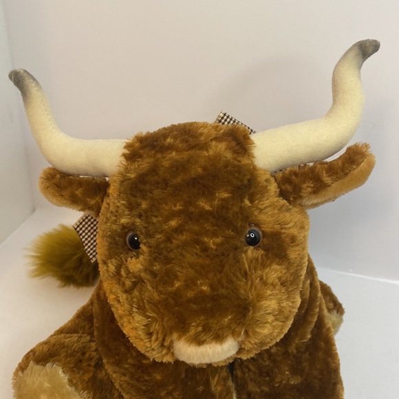 Mary Meyer Flip Flops Plush Texas Longhorn Bubba Bull Brown Floppy Stuffed Toy - Picture 2 of 9